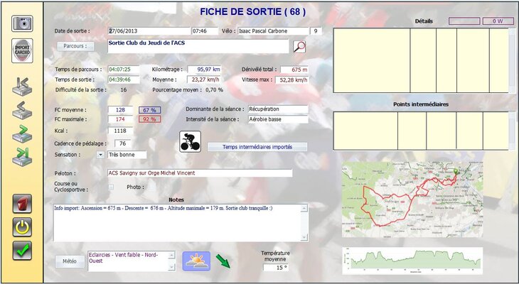 Fiche de sortie Vélog